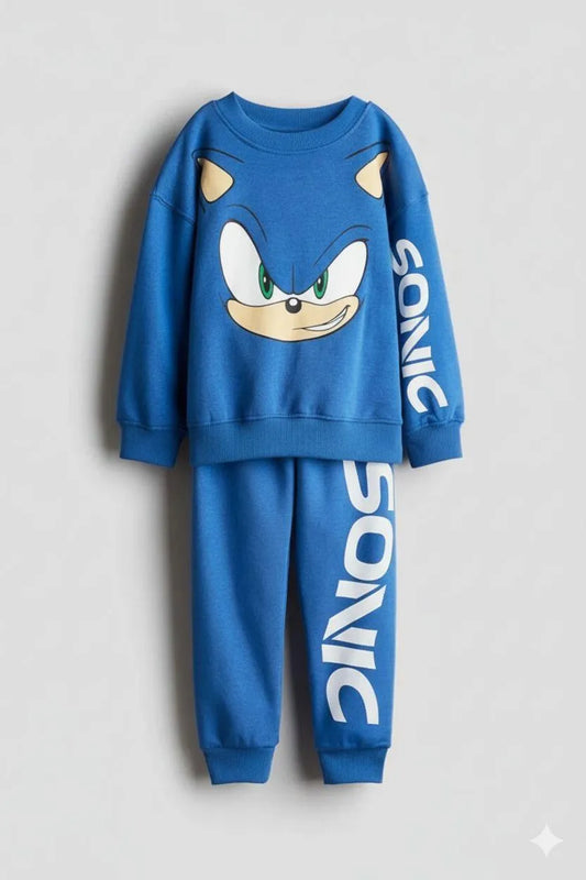 2 Pcs Girl's Polyester Printed Tracksuit