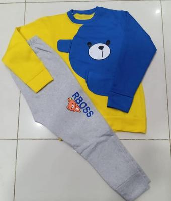2 Pcs Girl's Fleece Printed Tracksuit