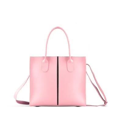 Stylish Girl's PU Leather Shoulder Bag - 1 Pc in Charming Pink