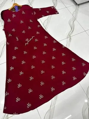 Georgette Embroidered Full Abaya