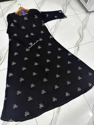 Georgette Embroidered Full Abaya