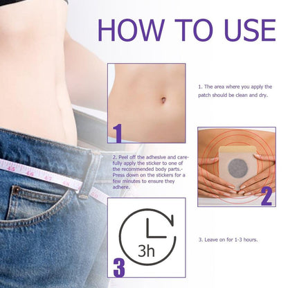 30 Pcs Clinically-Proven Belly Slimming Patch - Easy To Use & Maintain