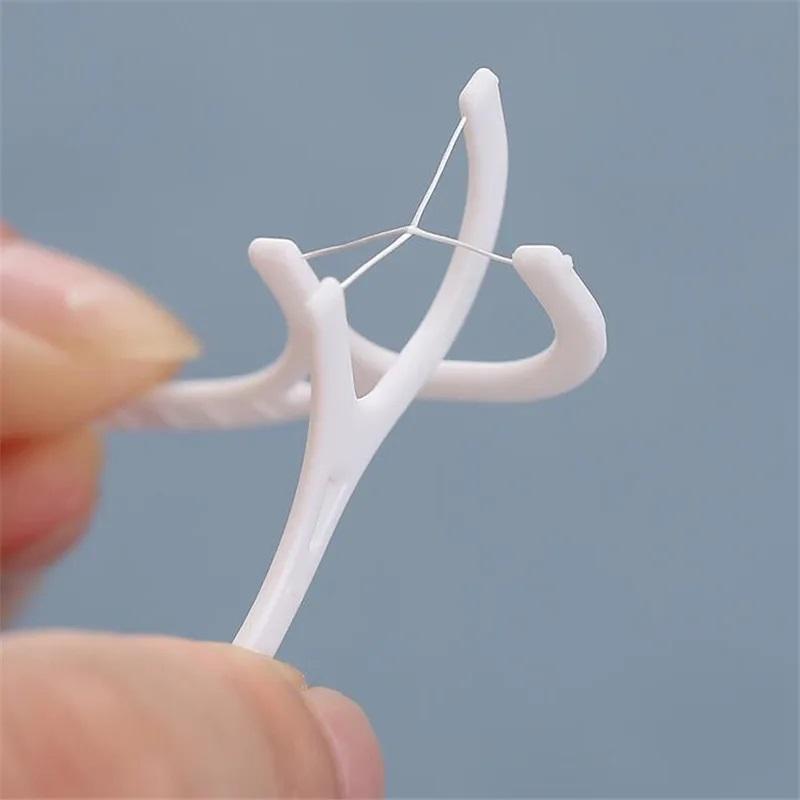 50 Pcs Dental Floss Toothpicks