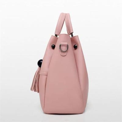 Women's PU Leather Plain Hand Bag Set
