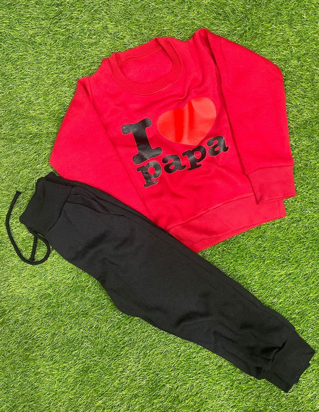 2 Pcs Girl's Fleece Printed Sweatshirt Tracksuit