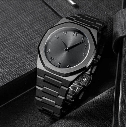 Men's Black Quartz Analogue Watch - 1 Pc